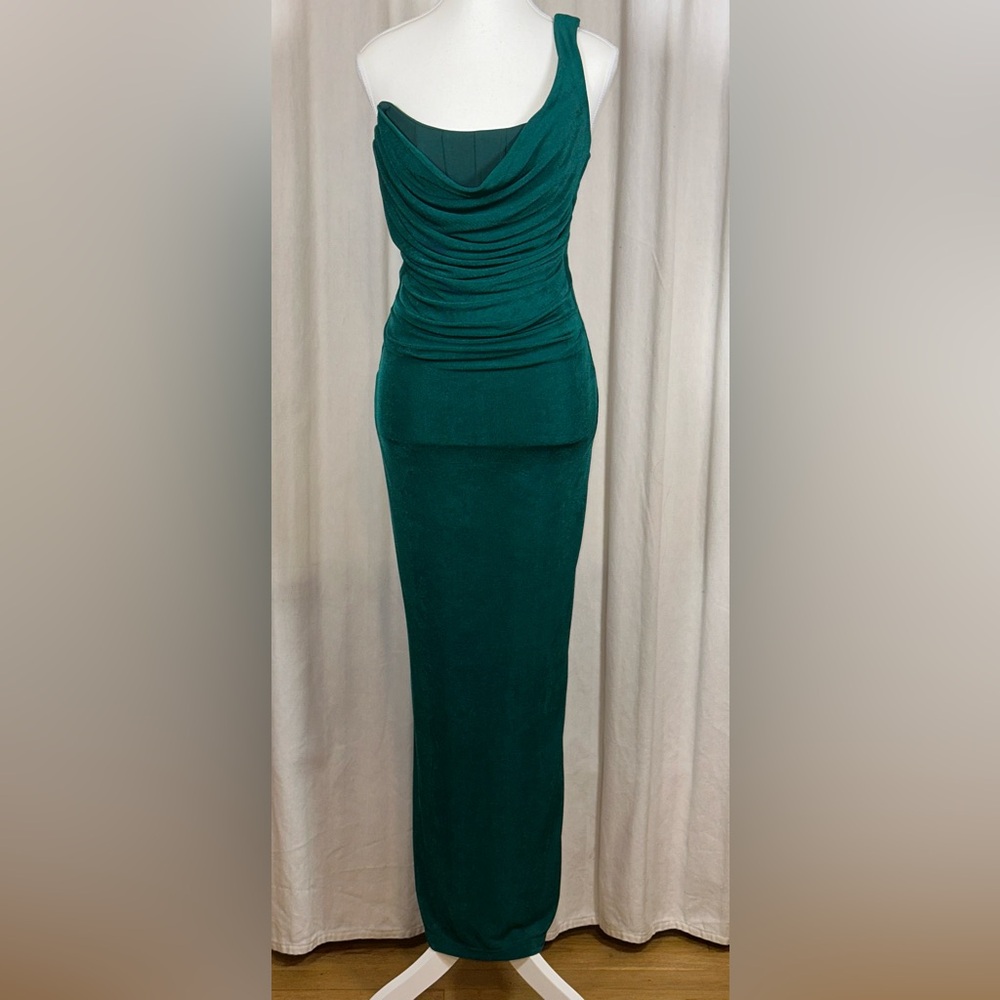 JLUXLABEL Teal evening dress